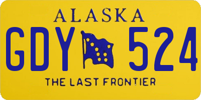 AK license plate GDY524