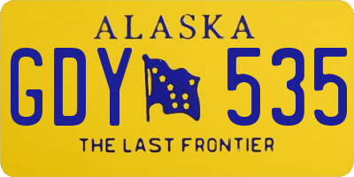AK license plate GDY535