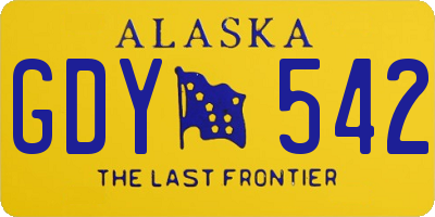 AK license plate GDY542