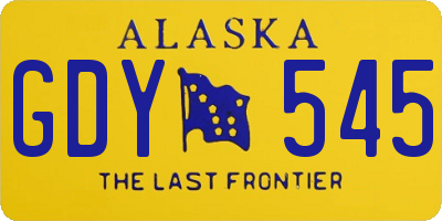AK license plate GDY545