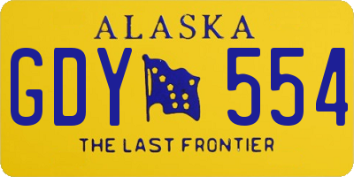 AK license plate GDY554