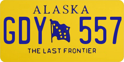 AK license plate GDY557