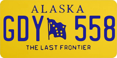 AK license plate GDY558