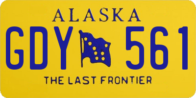 AK license plate GDY561
