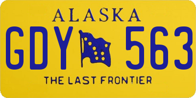AK license plate GDY563
