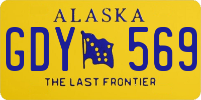 AK license plate GDY569