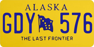 AK license plate GDY576