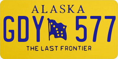 AK license plate GDY577