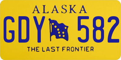 AK license plate GDY582