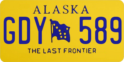 AK license plate GDY589