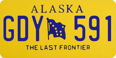 AK license plate GDY591