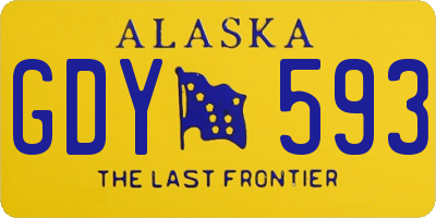 AK license plate GDY593