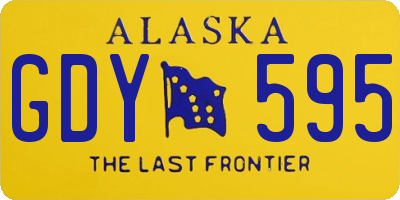 AK license plate GDY595