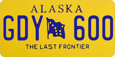 AK license plate GDY600