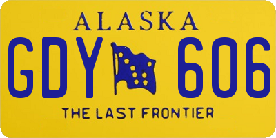 AK license plate GDY606