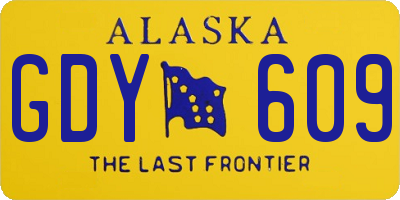 AK license plate GDY609