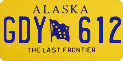 AK license plate GDY612