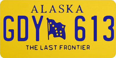 AK license plate GDY613