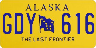 AK license plate GDY616