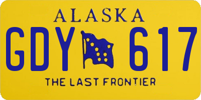 AK license plate GDY617