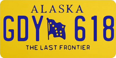AK license plate GDY618