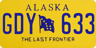 AK license plate GDY633