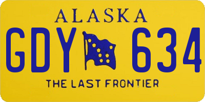 AK license plate GDY634