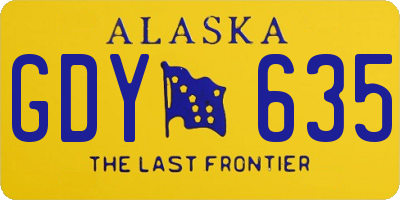 AK license plate GDY635
