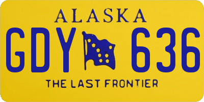 AK license plate GDY636