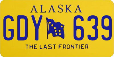 AK license plate GDY639