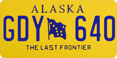 AK license plate GDY640