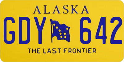 AK license plate GDY642