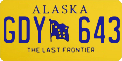 AK license plate GDY643