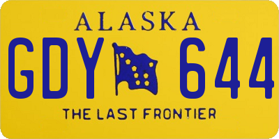 AK license plate GDY644