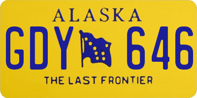 AK license plate GDY646