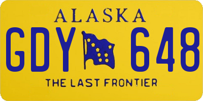 AK license plate GDY648