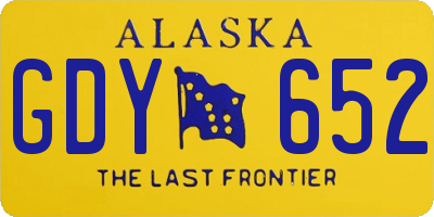 AK license plate GDY652
