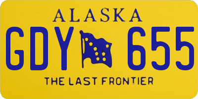 AK license plate GDY655