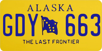 AK license plate GDY663