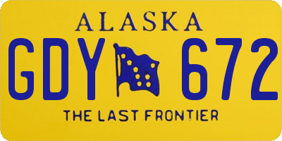 AK license plate GDY672