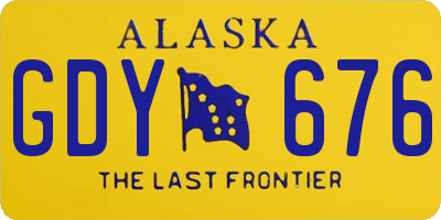 AK license plate GDY676