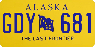 AK license plate GDY681