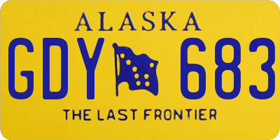 AK license plate GDY683