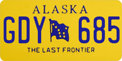 AK license plate GDY685