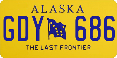 AK license plate GDY686