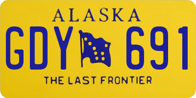 AK license plate GDY691