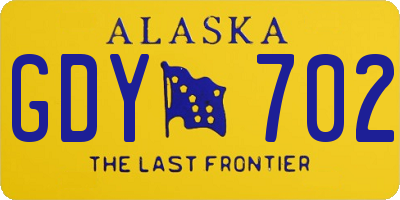 AK license plate GDY702