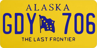 AK license plate GDY706