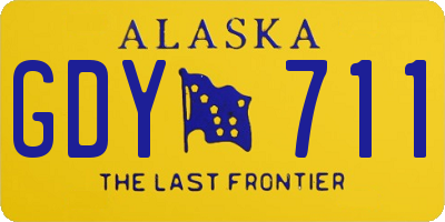 AK license plate GDY711