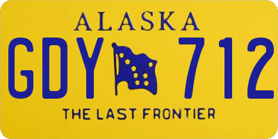 AK license plate GDY712
